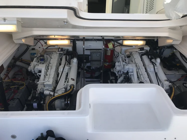 Tiara 3700 Open after-cooler and oil cooler service — photo 1