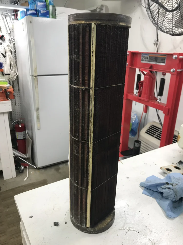 Tiara 3700 Open after-cooler and oil cooler service — photo 6