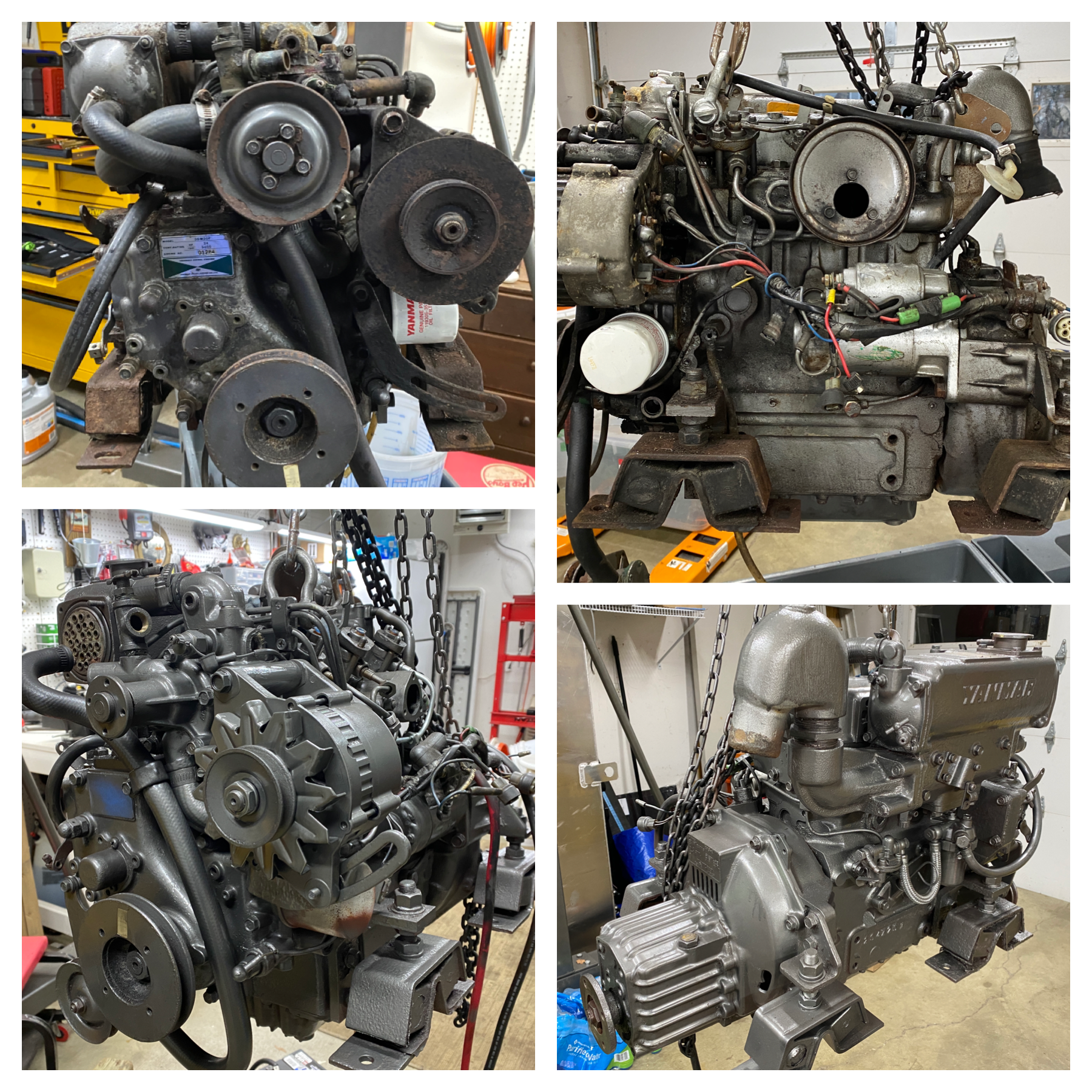 Yanmar 3GM30 engine restoration — photo 1